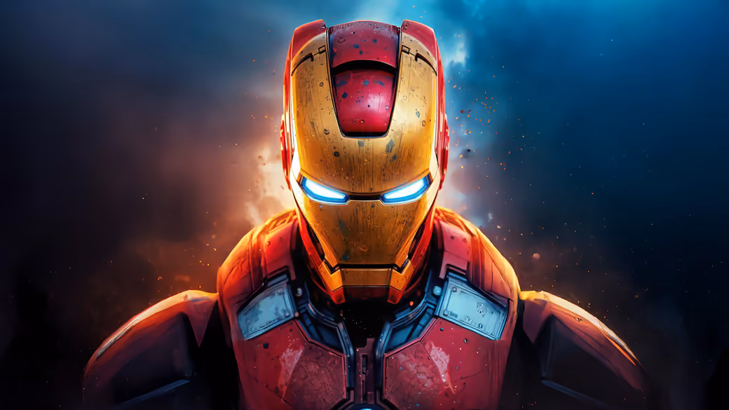 Iron Man close-up - WSVGA wallpapers in 1024x600 resolution
