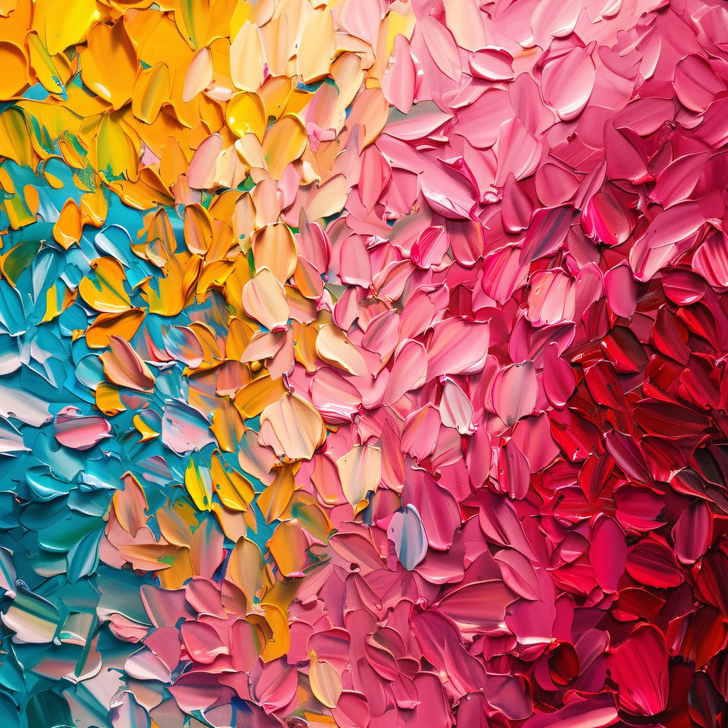Brushwork multicolored painting - Wallpapers for Apple iPad 1 in 1024x1024 resolution