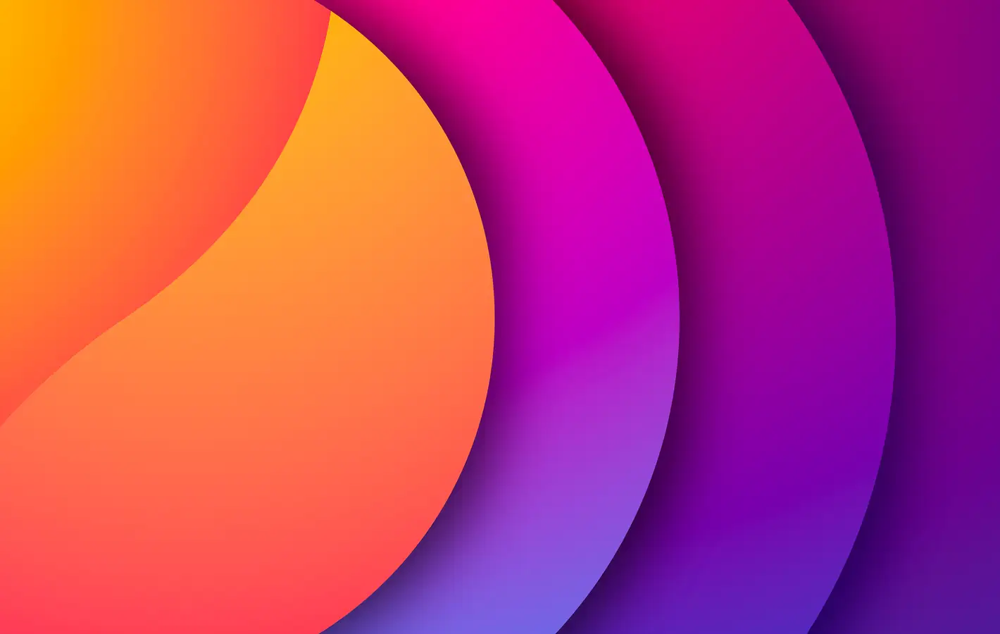 Abstract shapes on a gradient background — desktop and phone wallpaper, free download