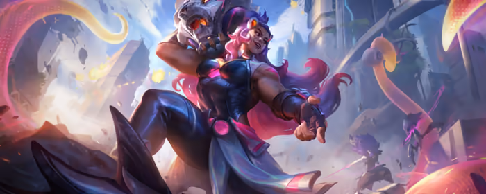 Обои для двух мониторов (7680x2160): League Of Legends, Иллаой, чемпион, битва