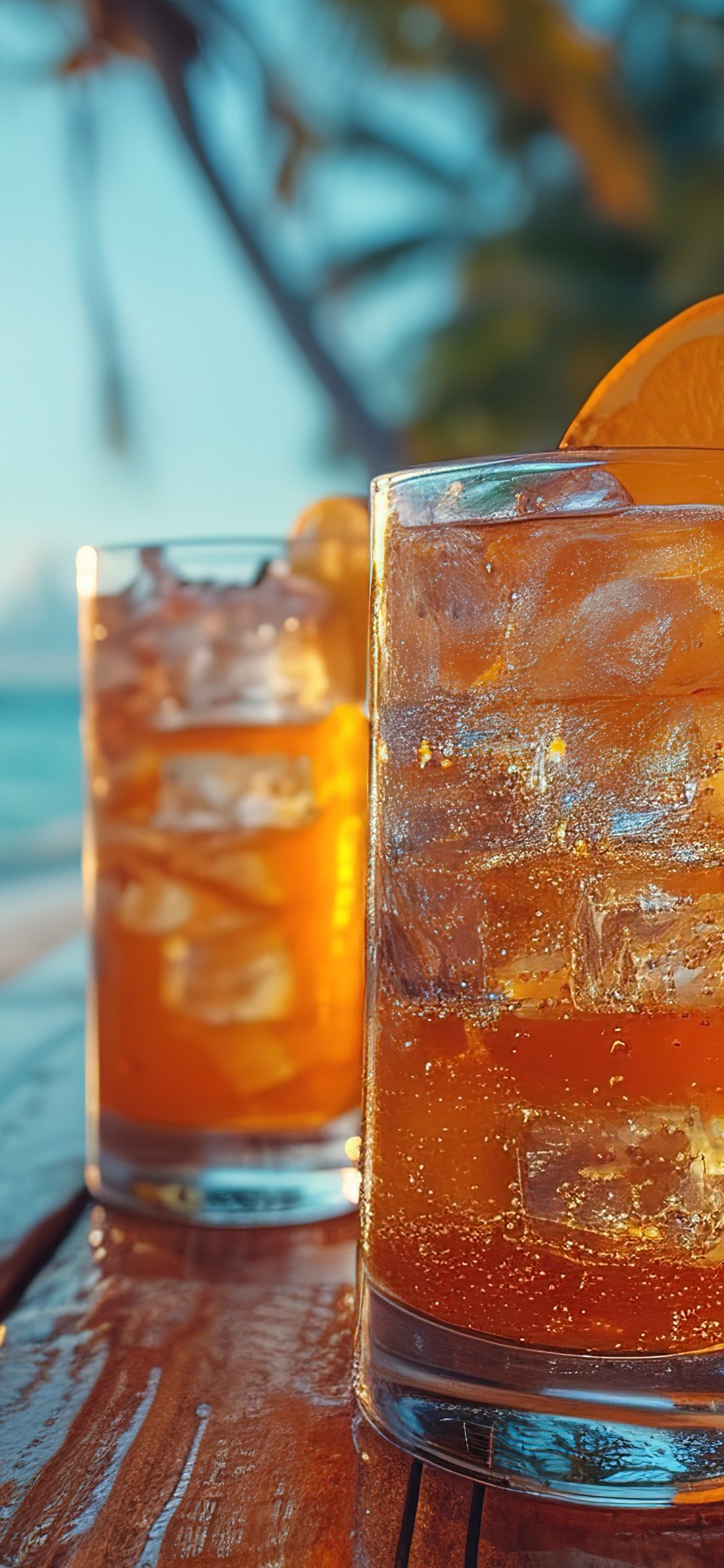 Orange lemonade by the sea - Wallpapers for iPhone 12 Pro/13 Pro/14 in 1170x2532 resolution