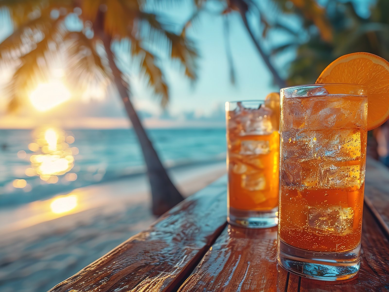 Orange lemonade by the sea - UXGA wallpapers in 1600x1200 resolution