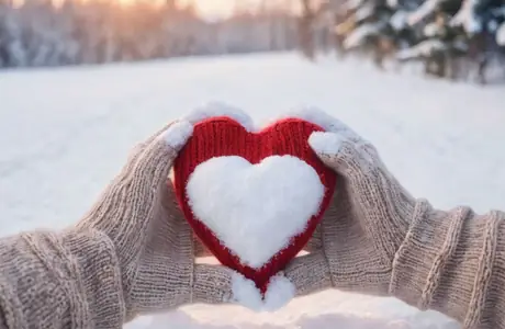 Celebrations wallpapers: Valentine's Day, heart, handmade, snow
