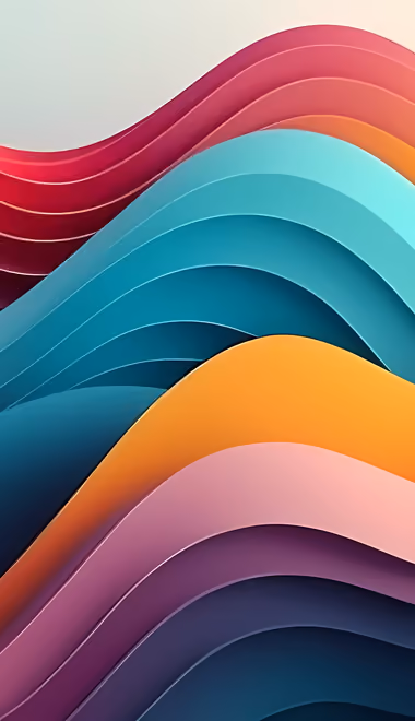 Wallpapers for Samsung Galaxy A13/A14/A53, Realme 12 Pro 5G, POCO M5 (1080x2408): waves, layers, ribbon, gradient