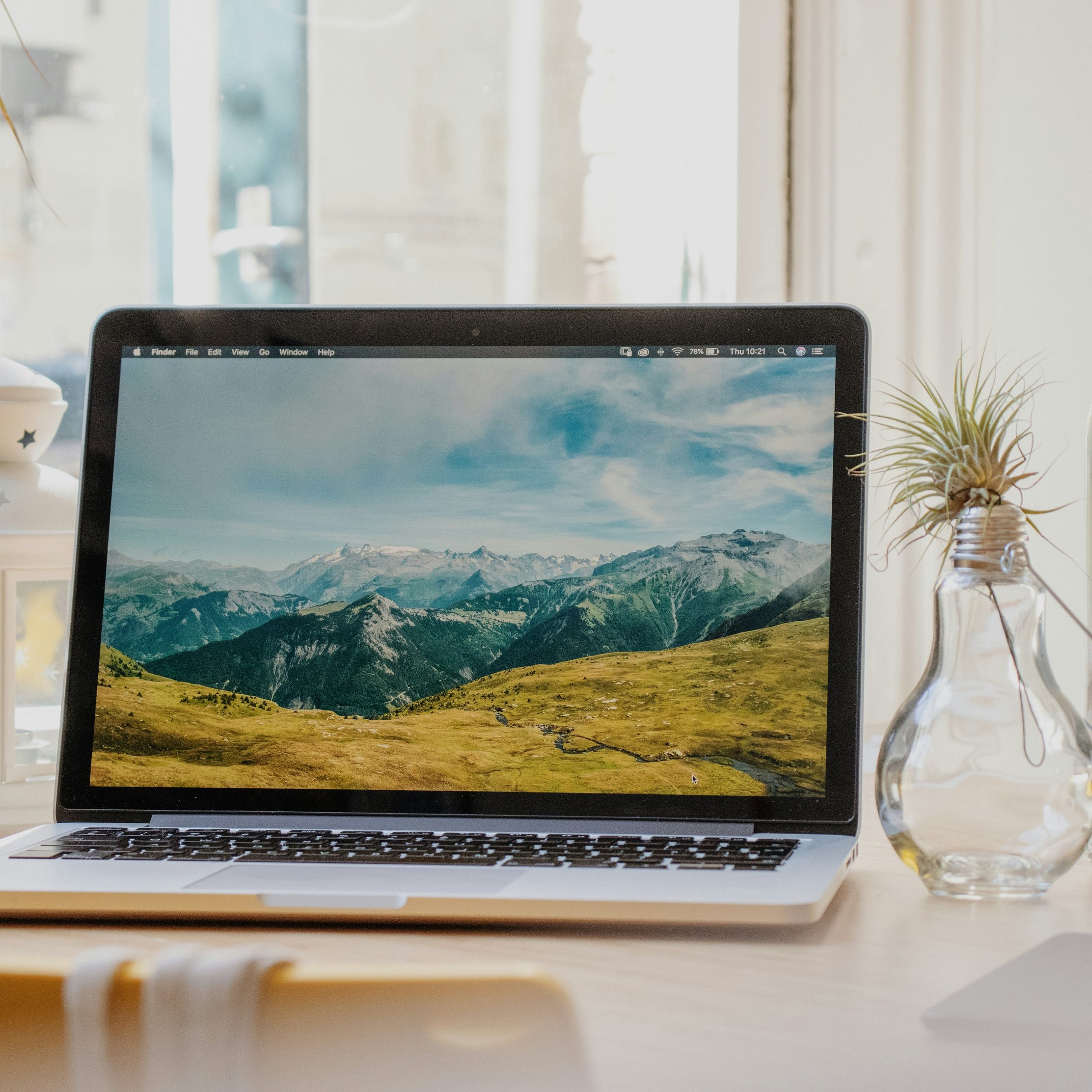 Laptop in a bright interior - Wallpapers for iPad Pro 10.5″ in 2224x2224 resolution