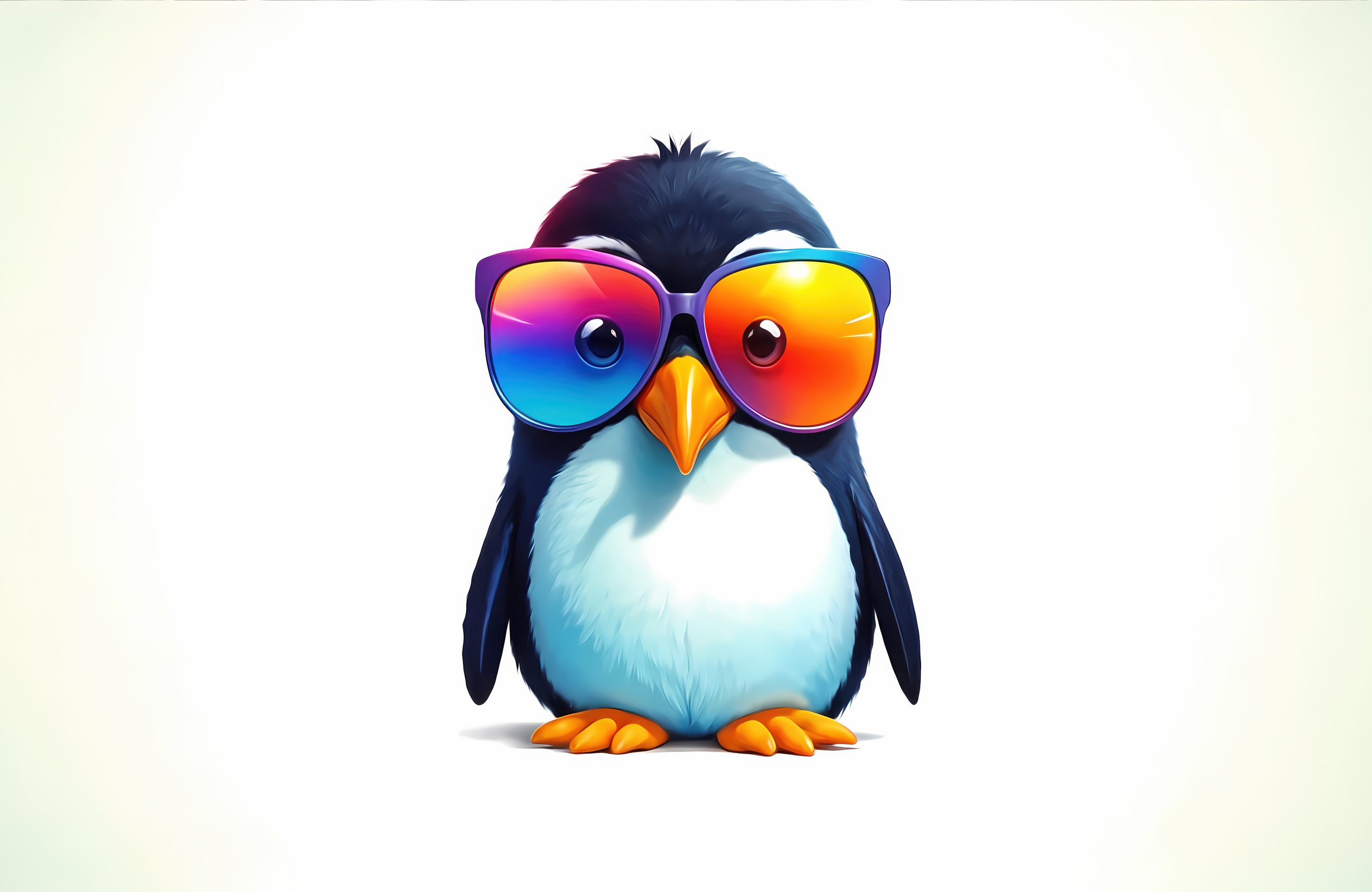 Cute penguin with bright glasses - Wallpapers for Apple MacBook Air 13 M2″ in 2560x1664 resolution