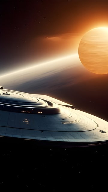 Spacecraft orbiting a planet - Wallpapers for Nokia, Samsung in 360x640 resolution