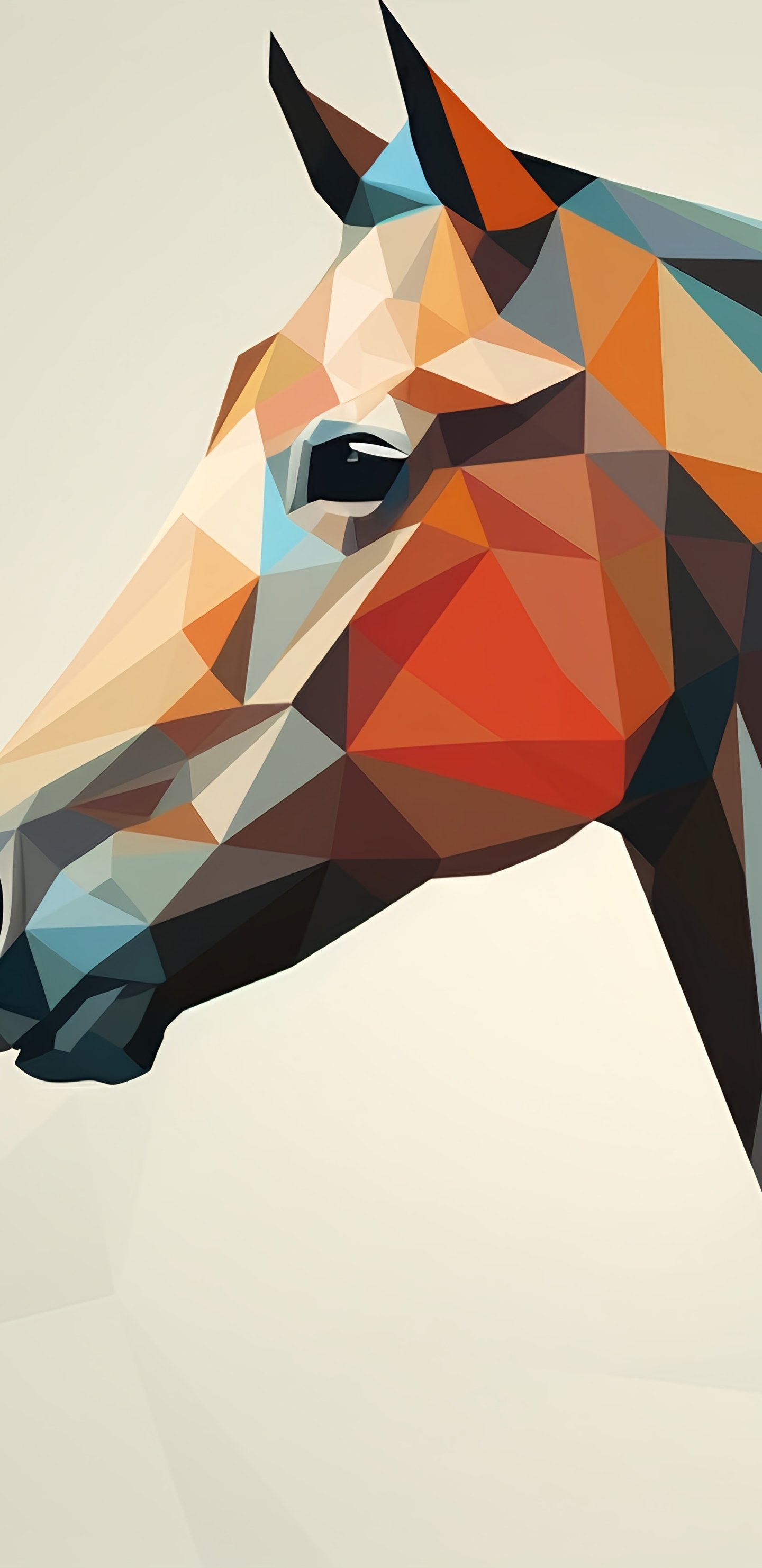Horse in low poly style - Wallpapers for Samsung Galaxy S8/S8+/Note 8/S9/S9+/Note 9 in 1440x2960 resolution
