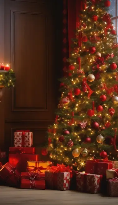 Celebrations wallpapers: Christmas, christmas tree, living room, fireplace