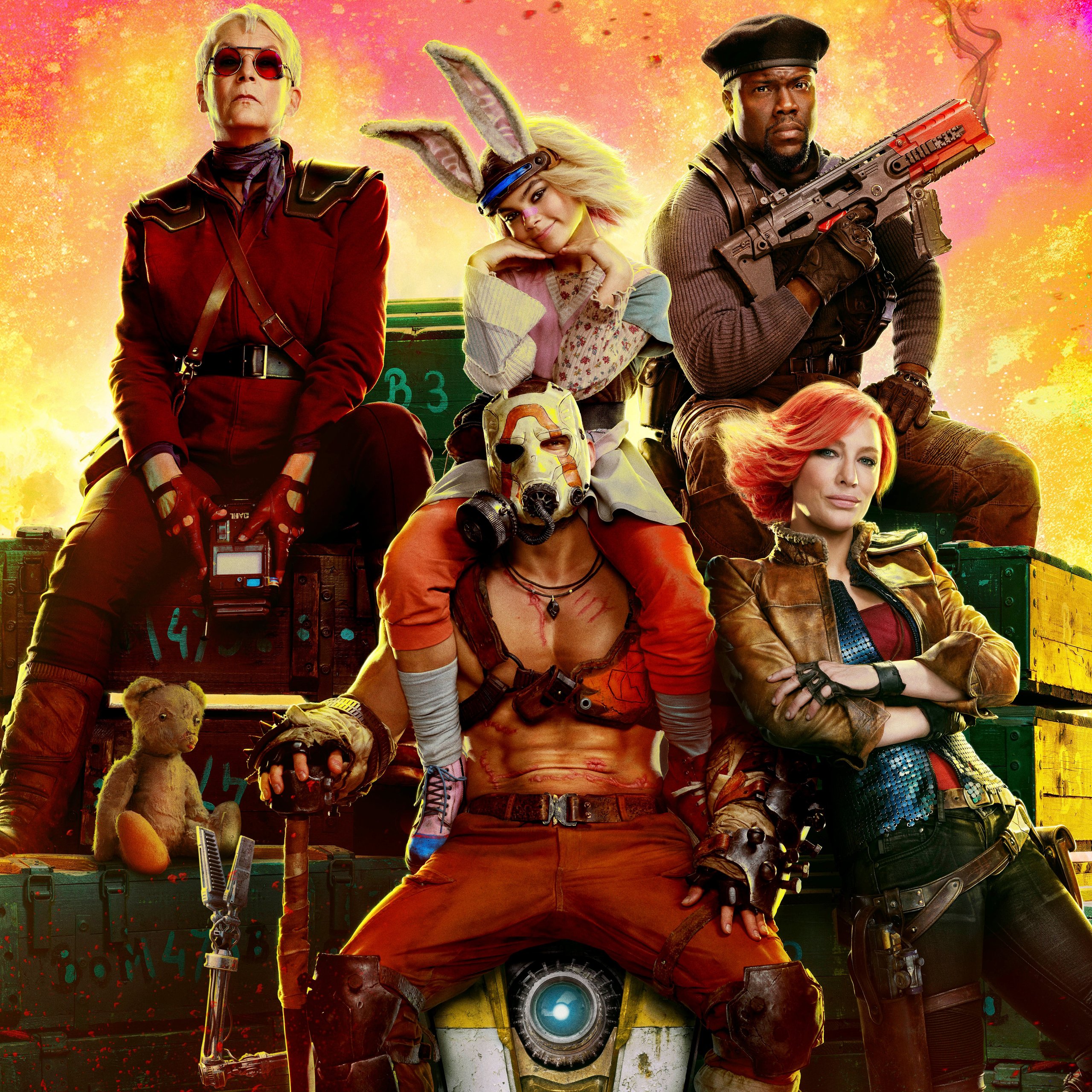 Borderlands movie main characters posed - Wallpapers for Samsung Galaxy Tab S9 FE+/Tab S11, Xiaomi Pad 5, Redmi Pad 2 Pro, POCO Pad in 2560x2560 resolution