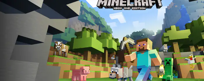 UltraWide 21:9 обои Minecraft (2560x1080): Minecraft, Xbox, персонаж, крафт