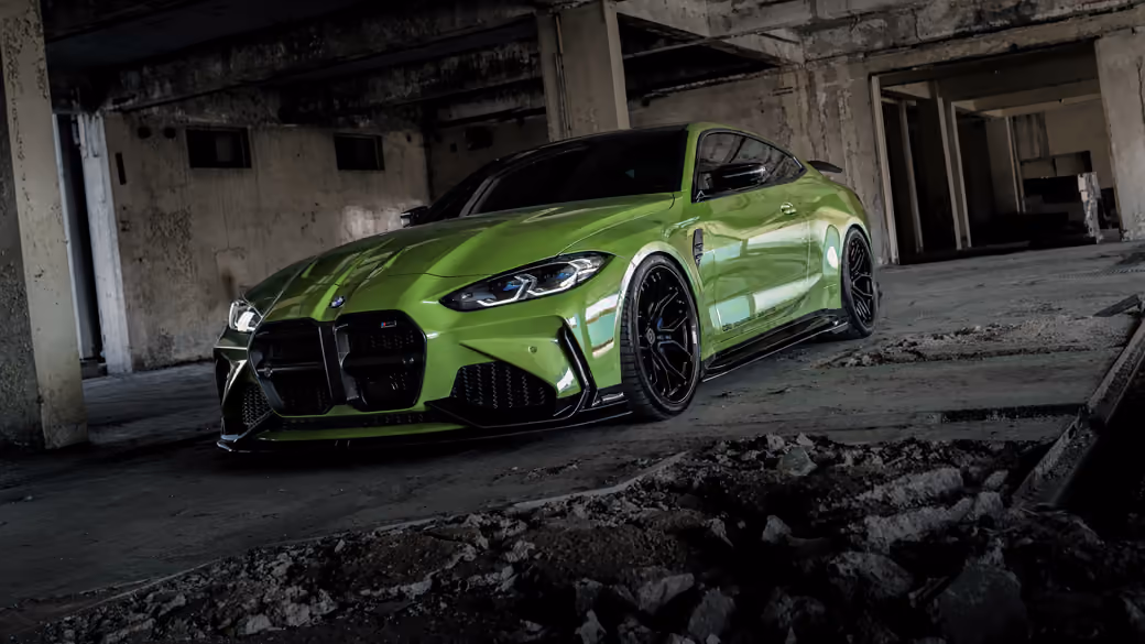 Green BMW M4 Coupe ADRO — desktop and phone wallpaper, free download