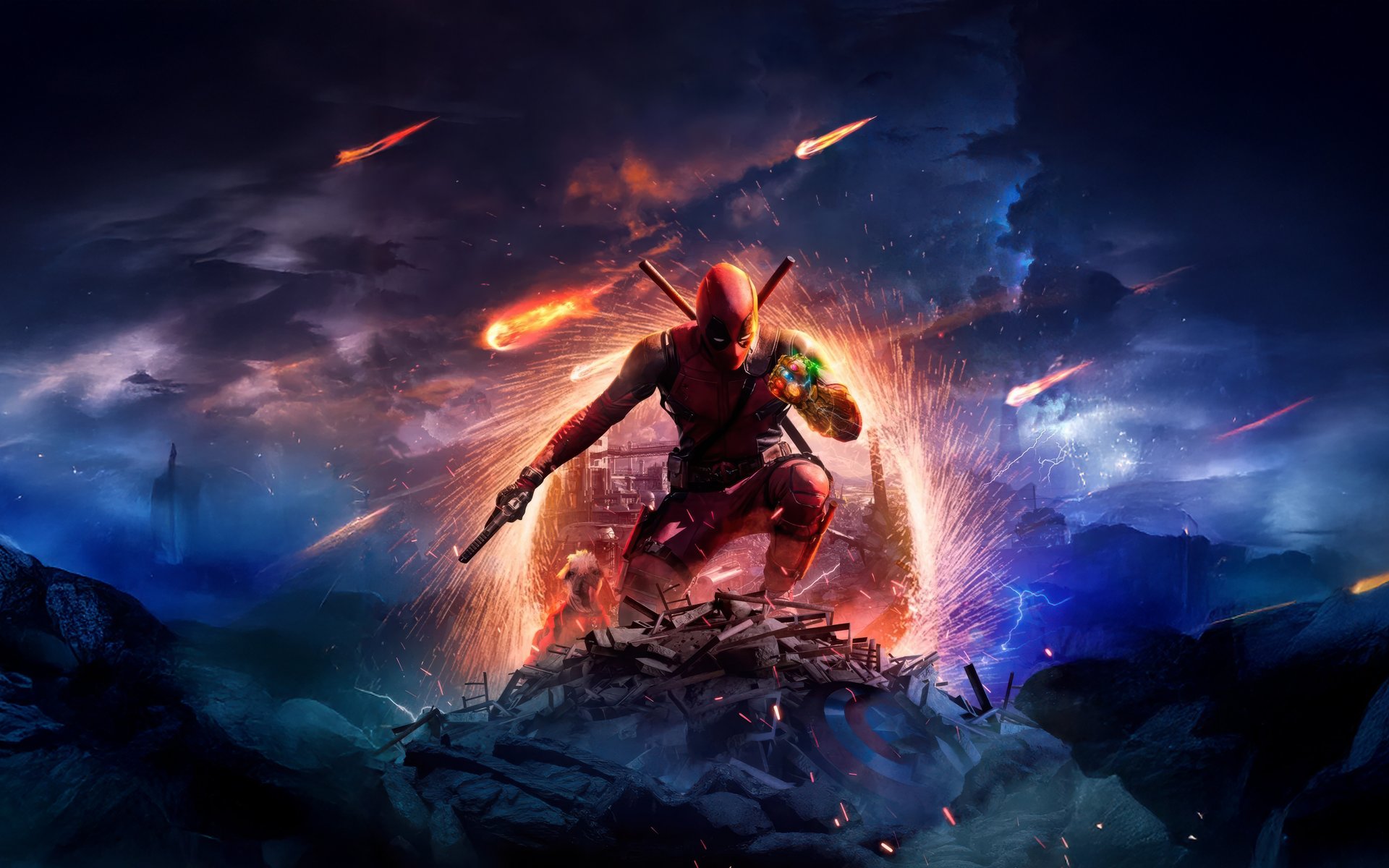 Deadpool wielding Infinity Gauntlet - WUXGA wallpapers in 1920x1200 resolution