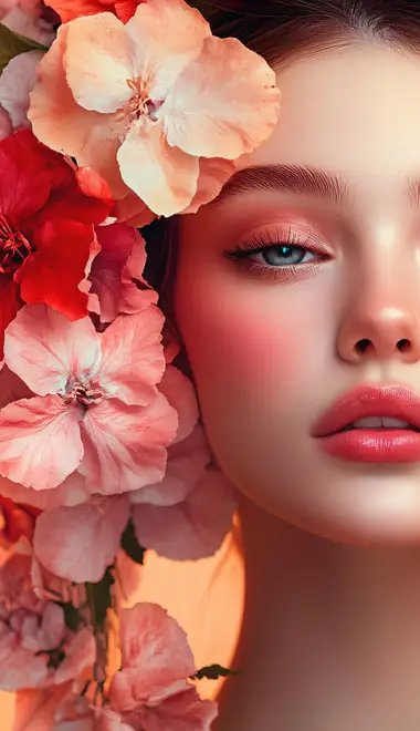 People wallpapers: girl, flowers, wreath, petals
