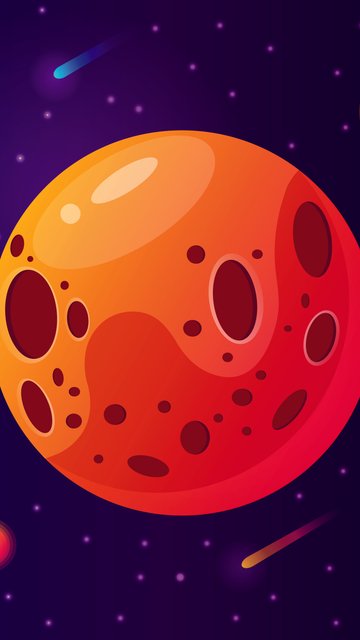 Red planet in the vector - Wallpapers for Nokia, Samsung in 360x640 resolution