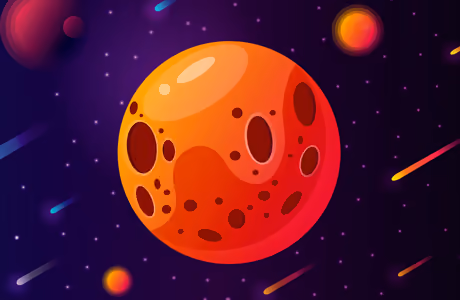 Wallpapers for Apple MacBook 16″ (3072x1920): planet, orbit, asteroid, stars