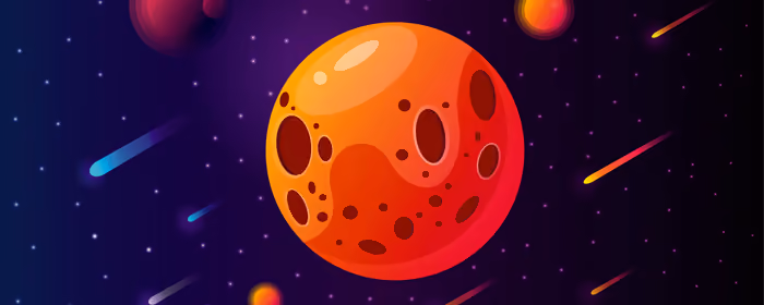 Dual Monitor Wallpapers (7680x2160): planet, orbit, asteroid, stars