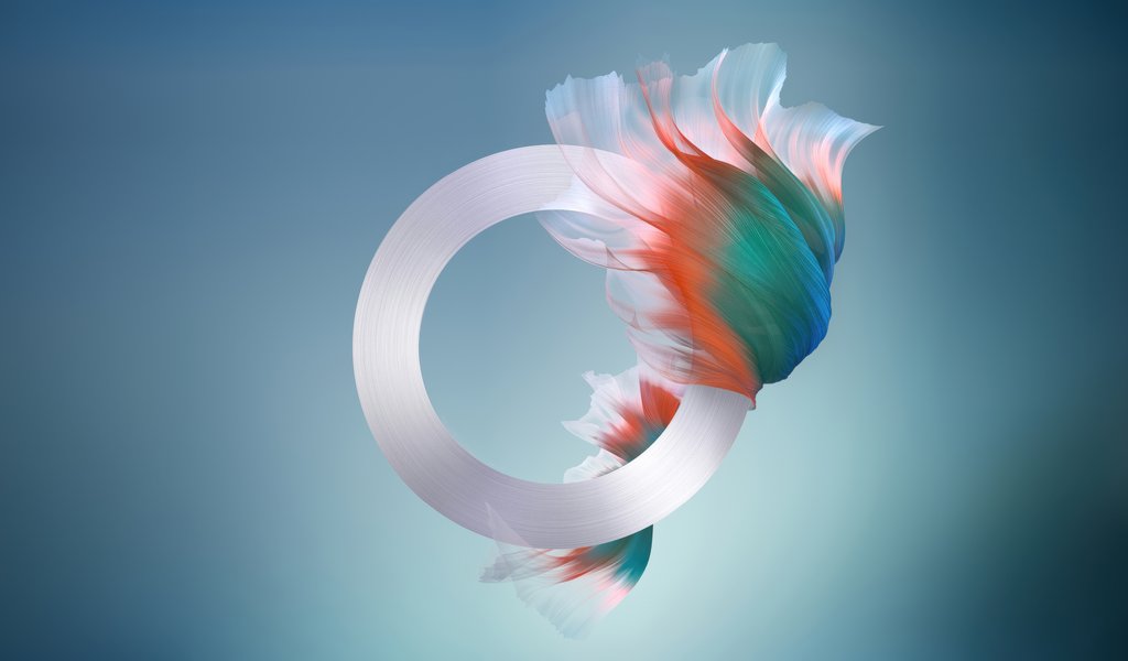 Dynamic fabric and white ring - WSVGA wallpapers in 1024x600 resolution