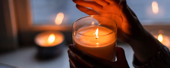 Interior design wallpapers: candles, aromatherapy, fire, hand