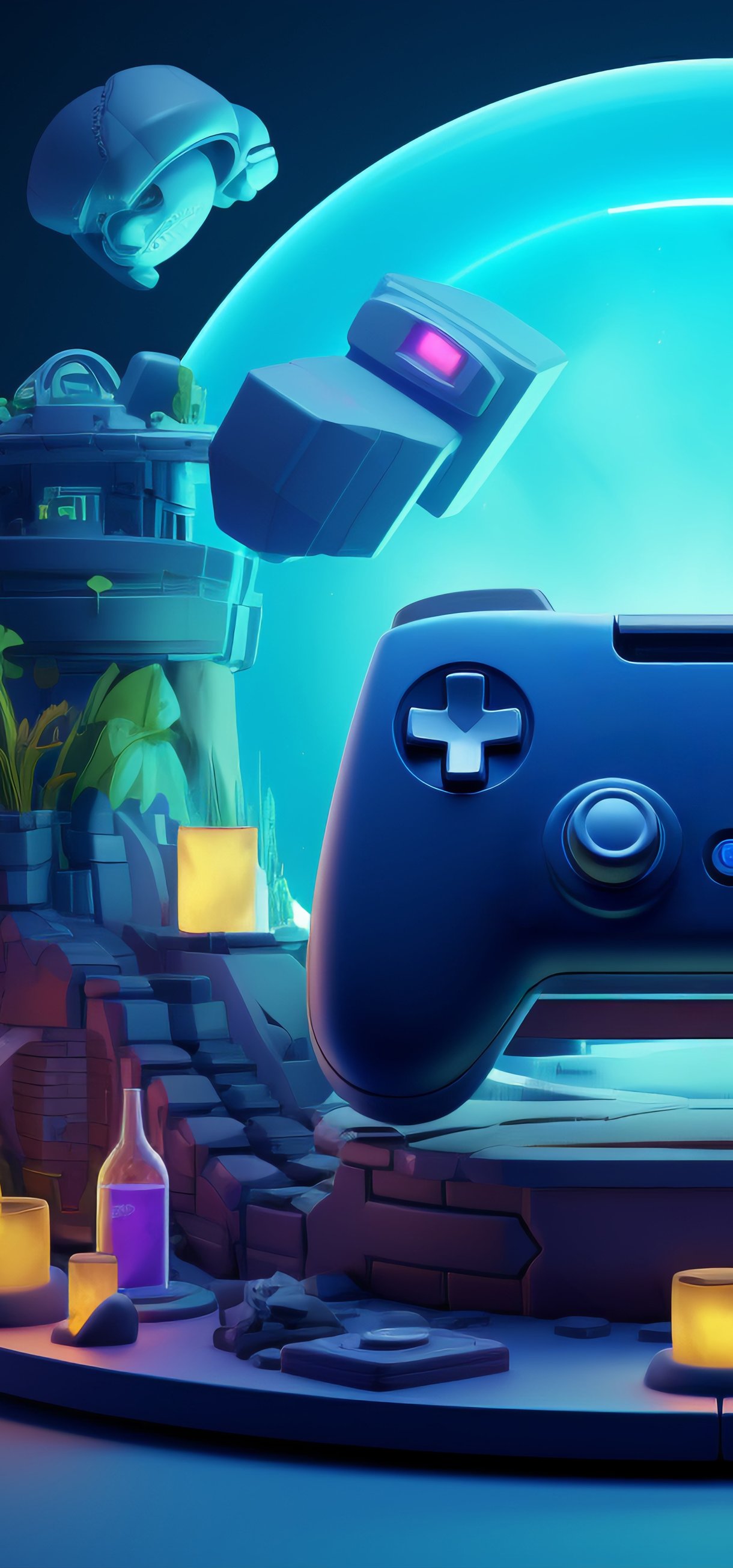 Gamepad and game objects - Wallpapers for Xiaomi 17/17 Pro in 1220x2608 resolution
