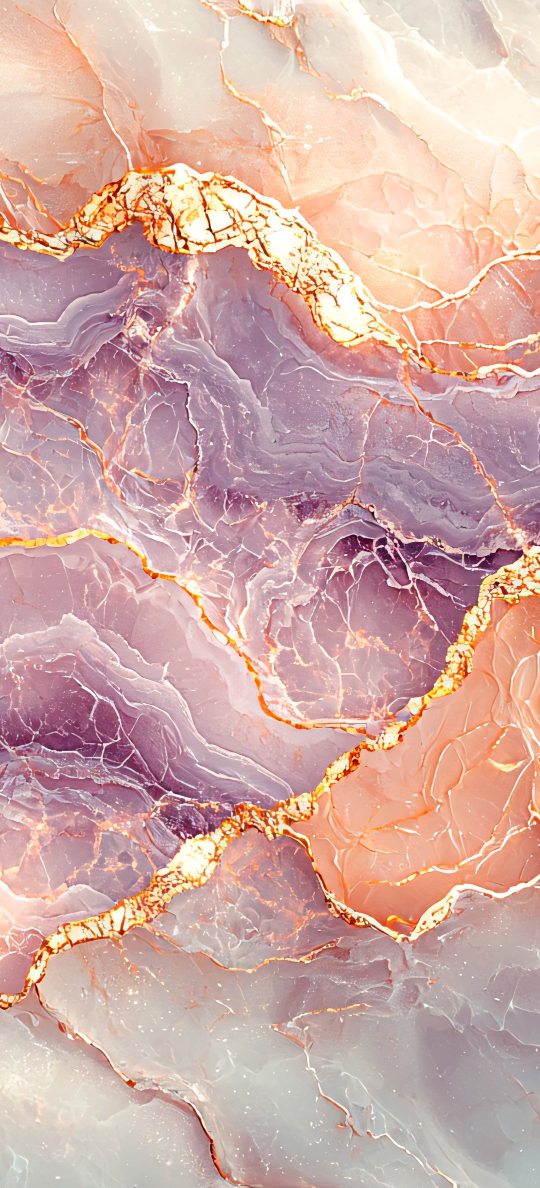 Purple marble with gold - Wallpapers for Honor/Huawei in 1080x2376 resolution