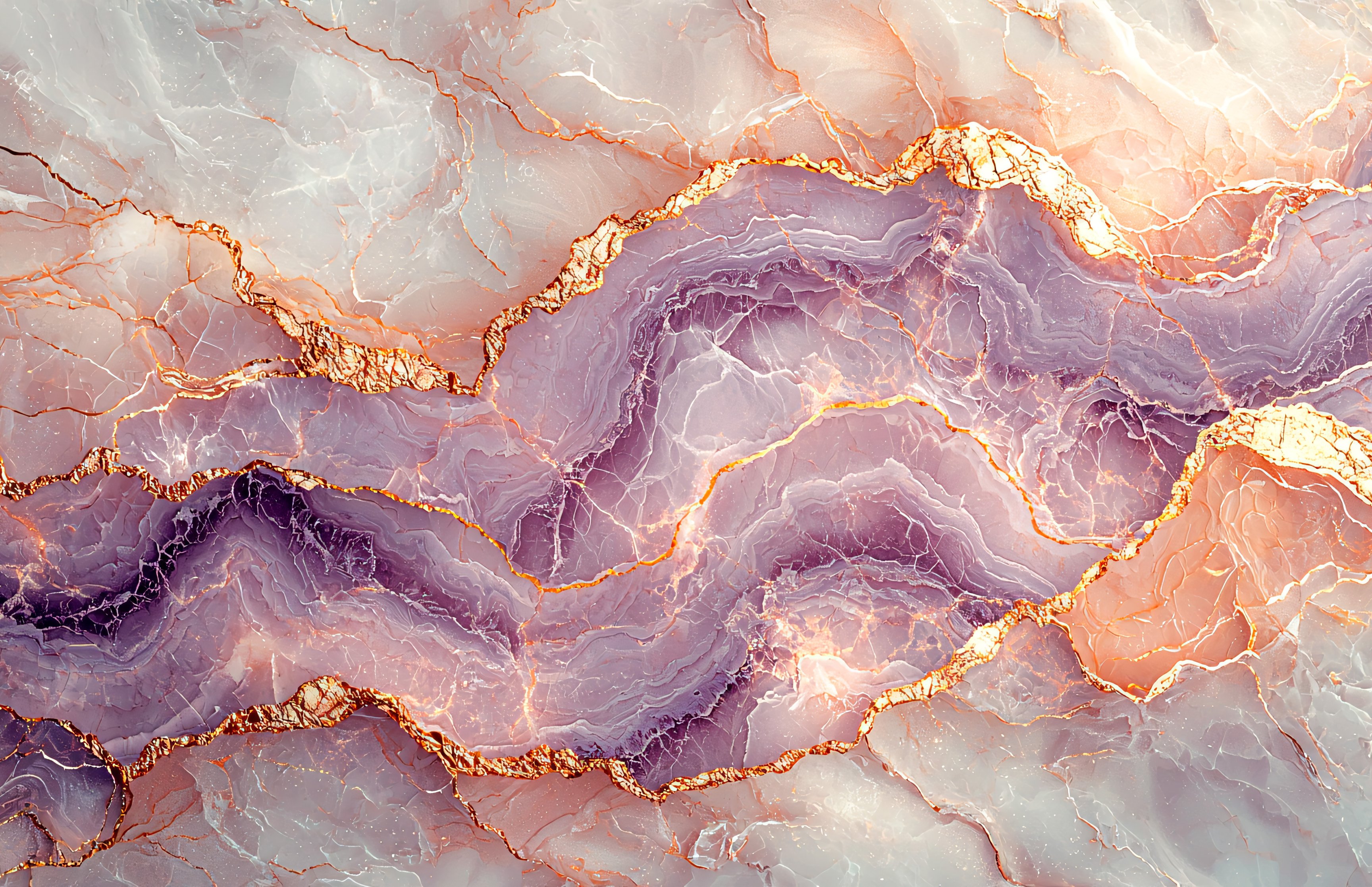 Purple marble with gold - Wallpapers for Apple MacBook 16.2″ in 3456x2234 resolution