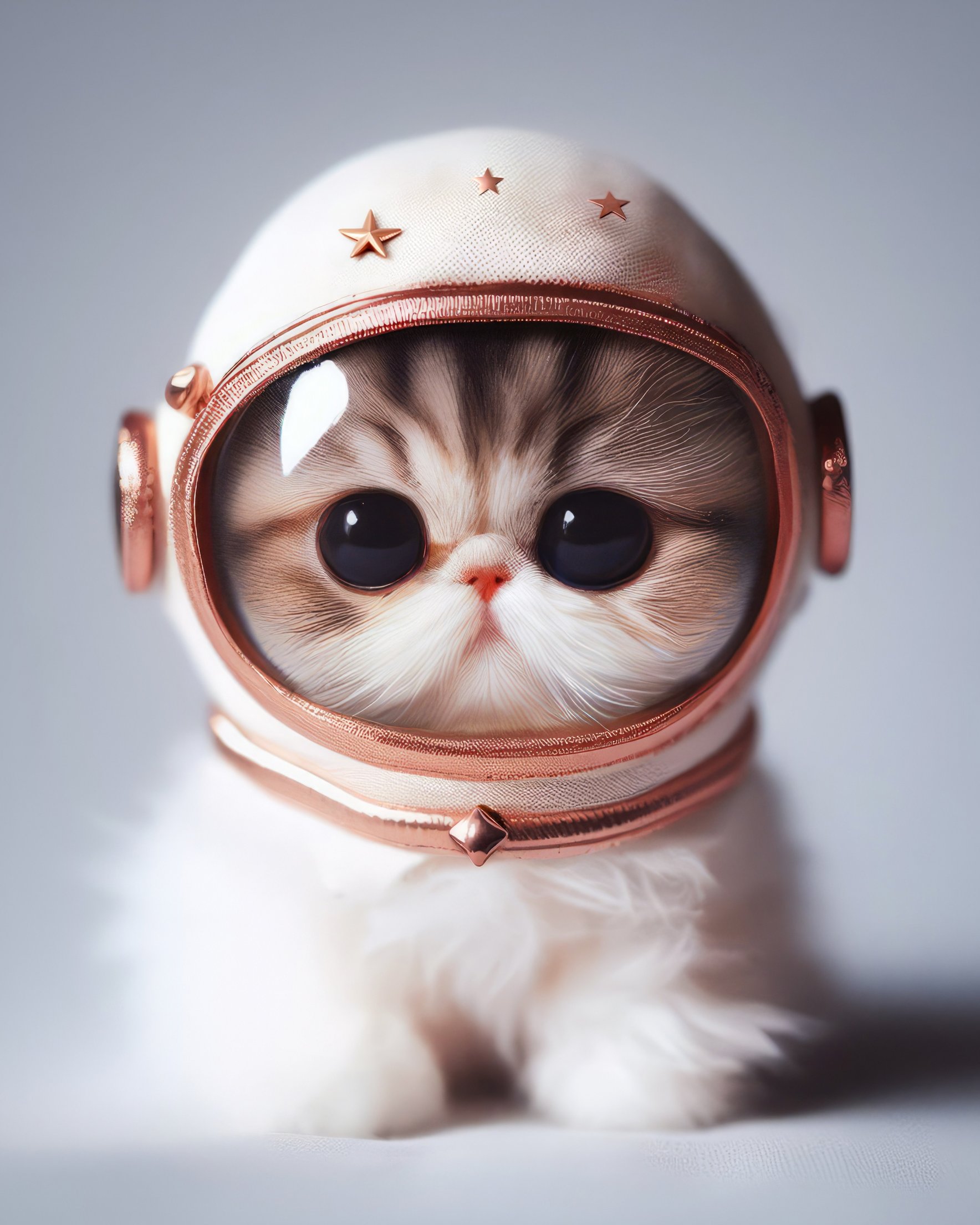 Cute kitten in a space helmet - Wallpapers for Samsung Galaxy Z Fold 2/3 in 1768x2208 resolution