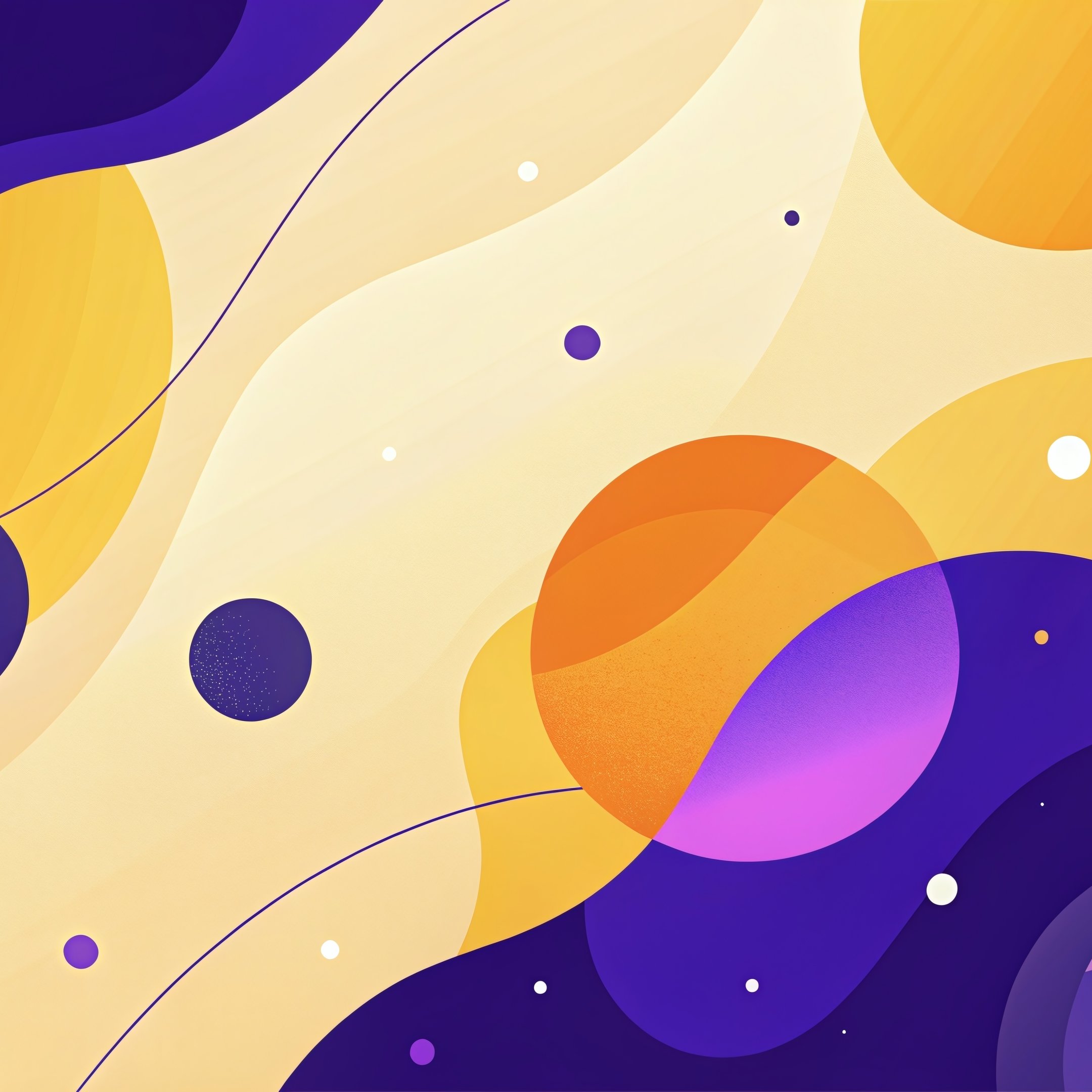 Abstract cosmic shapes with circles - Wallpapers for iPad 10.2″ in 2160x2160 resolution