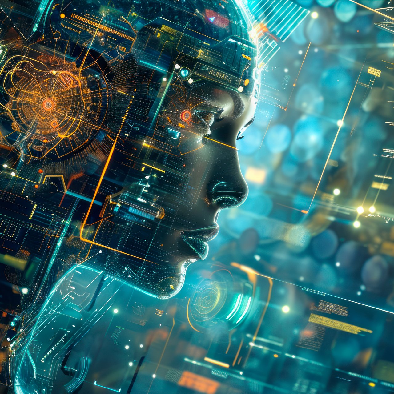 Artificial Intelligence Human Interface - Wallpapers for Lenovo, Huawei in 1280x1280 resolution
