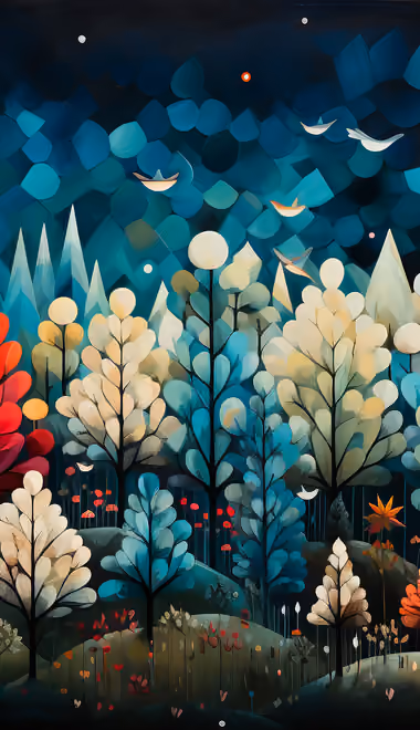 Wallpapers for Samsung/LG (720x1280): forest, trees, hills, flowers