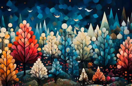 4K PC Wallpapers (3840x2160): forest, trees, hills, flowers