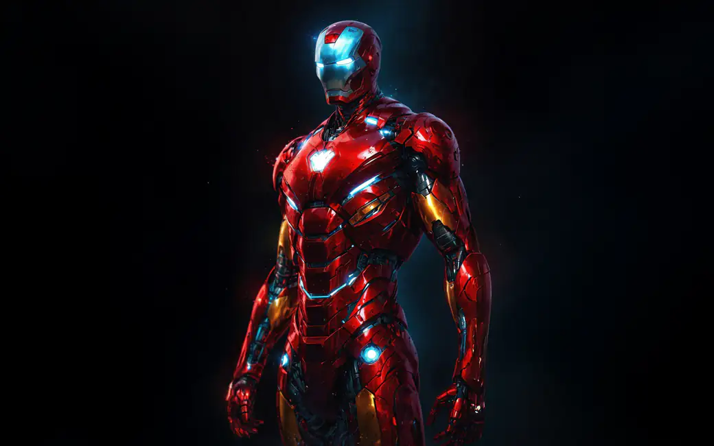 Iron Man in a suit — desktop and phone wallpaper, free download
