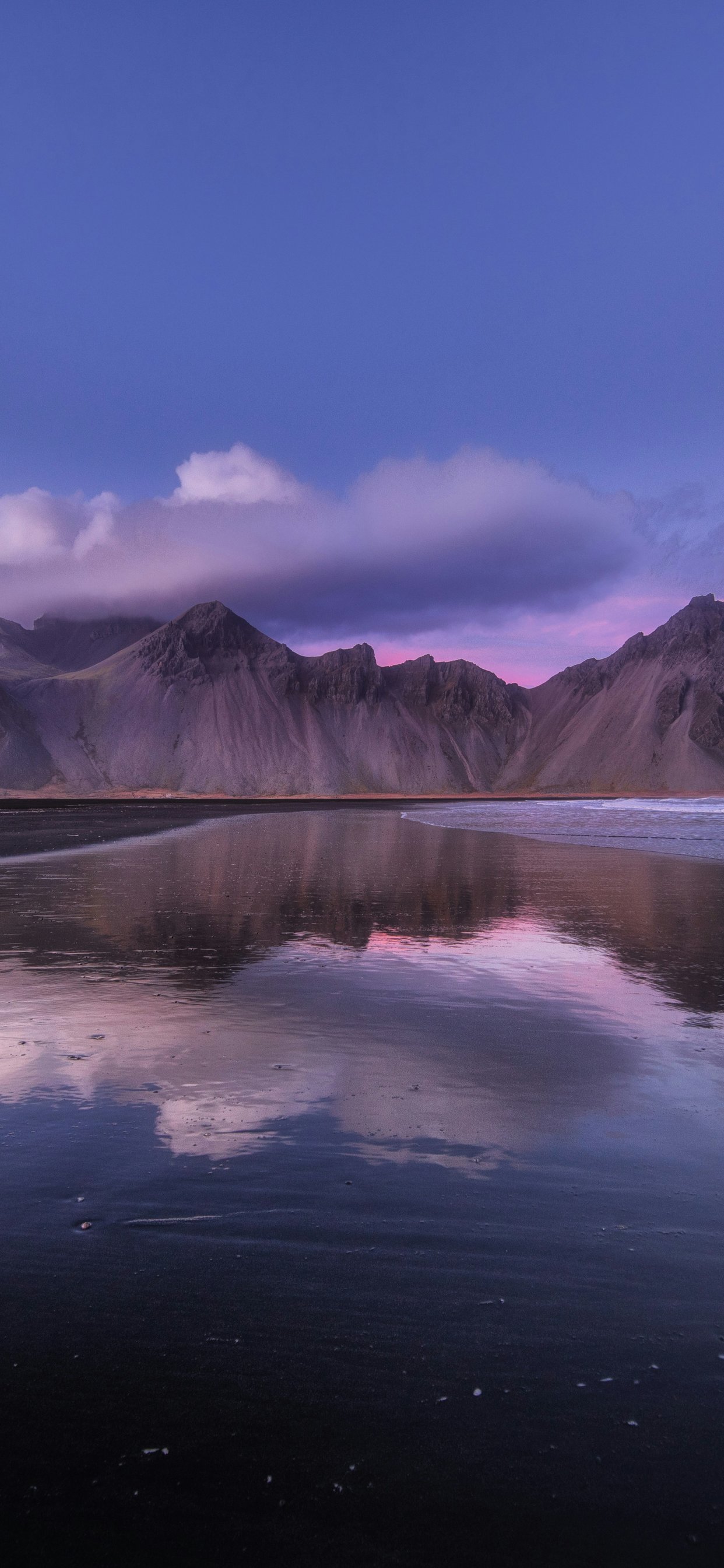 Mountain in a purple sunset - Wallpapers for iPhone 11 Pro Max in 1242x2688 resolution