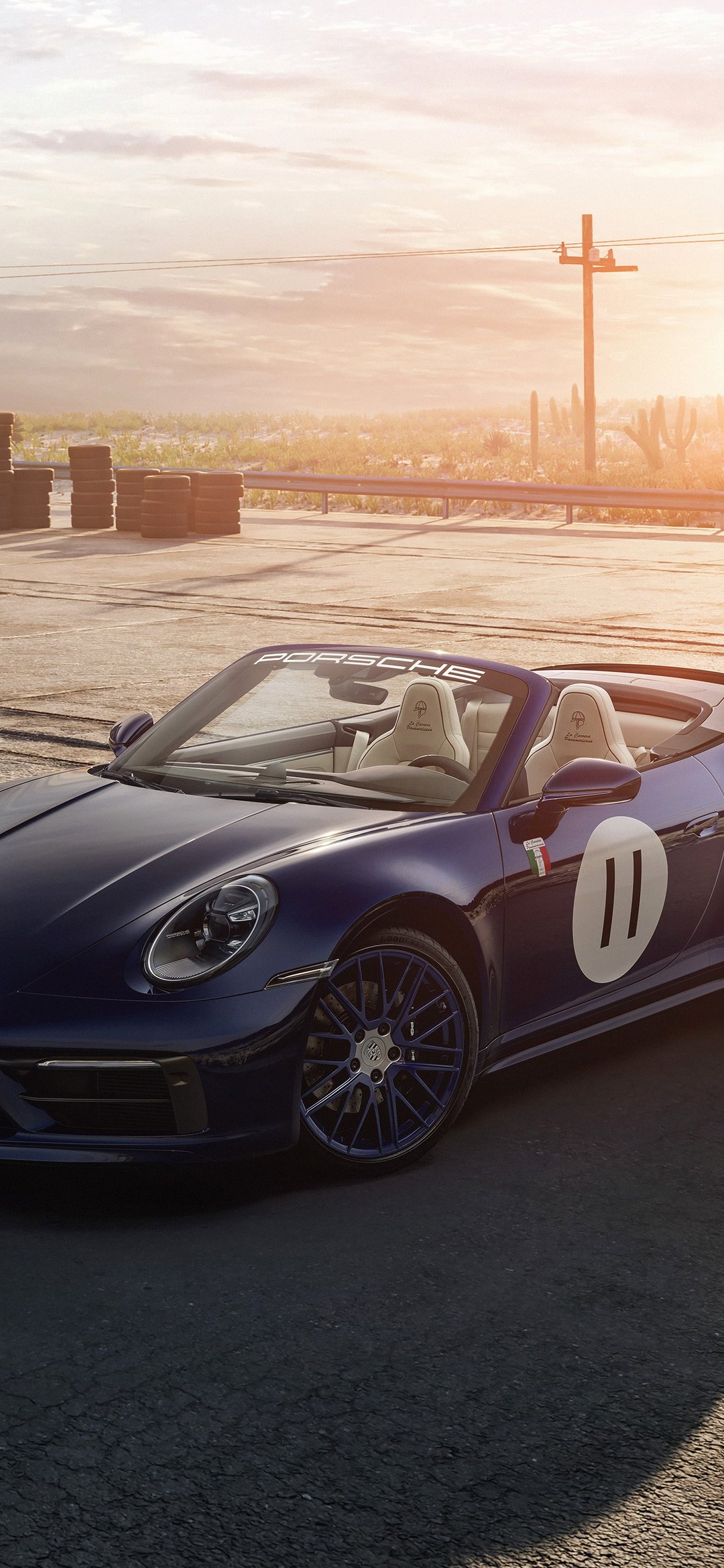 Porsche 911 Carrera S Cabriolet - Wallpapers for iPhone 12 mini/13 mini, Samsung Galaxy S24/S24 FE/S25/S25 FE/S26/A55/A56/A35/A26/A16/M15, Xiaomi, Sony Xperia in 1080x2340 resolution