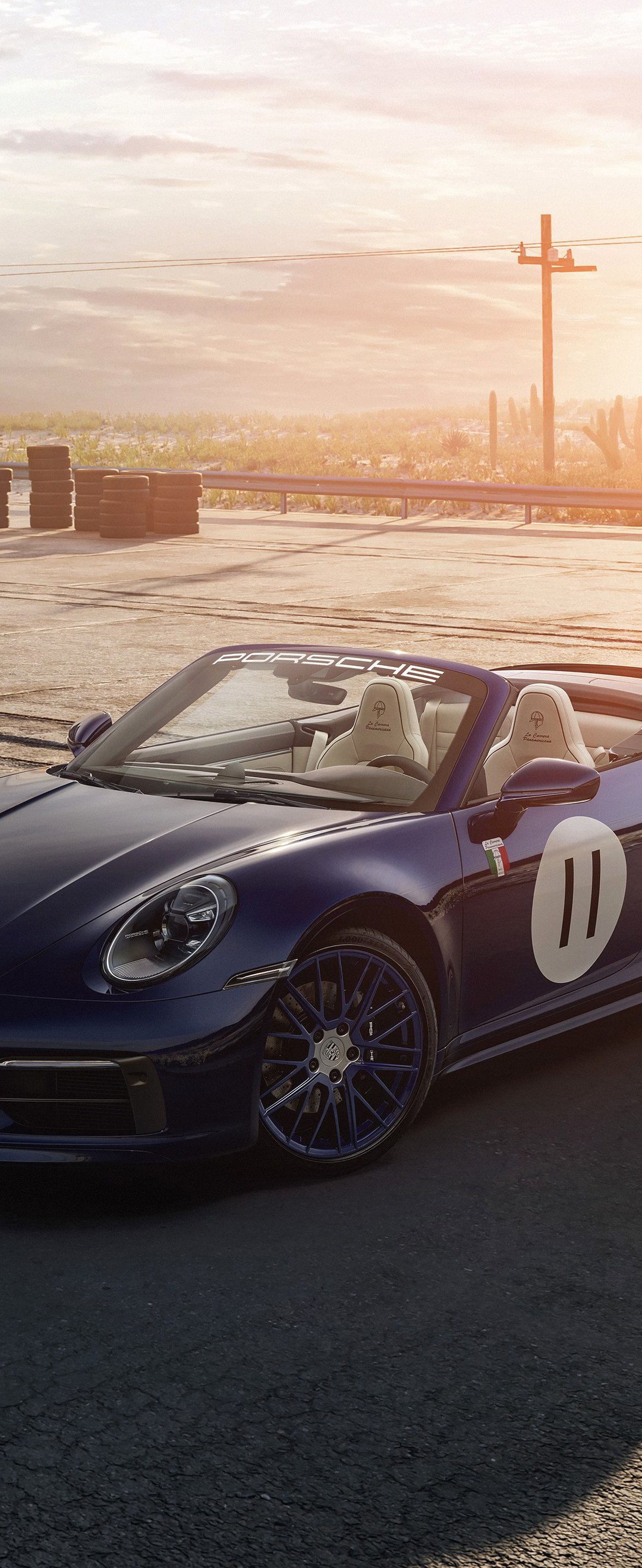 Porsche 911 Carrera S Cabriolet - Wallpapers for Samsung Galaxy Z Flip6, Motorola Razr 2025 in 1080x2640 resolution