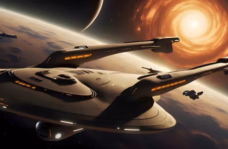 Space wallpapers: spaceship, black hole, planet, orbit