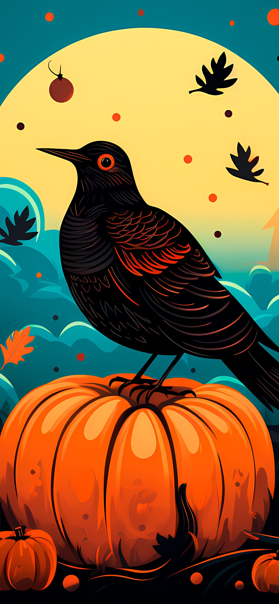 Autumn pumpkins - Wallpapers for iPhone 12 Pro/13 Pro/14 in 1170x2532 resolution