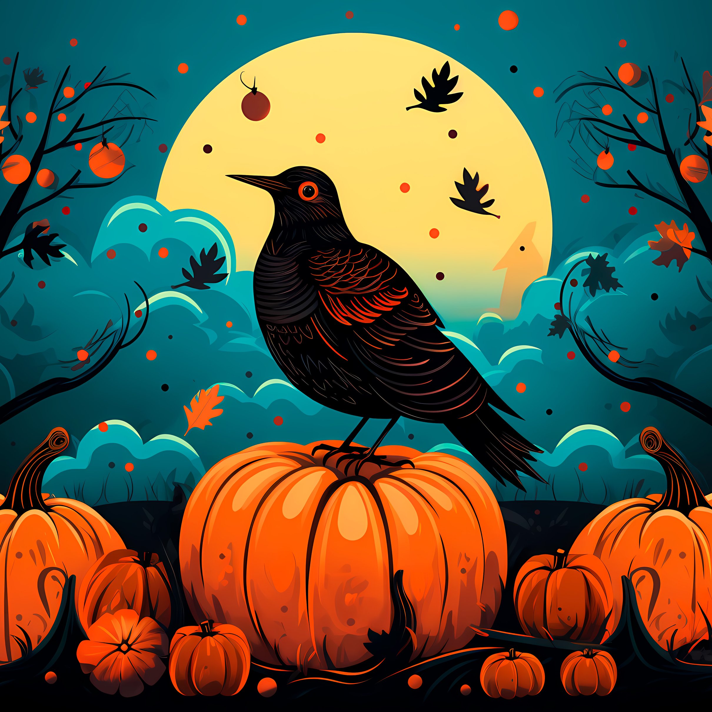 Autumn pumpkins - Wallpapers for iPad Pro 11″ 2024 in 2420x2420 resolution