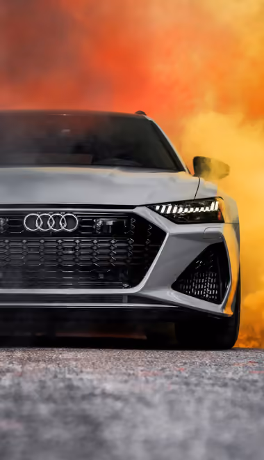 Обои Audi RS 6 для Samsung Galaxy S8/S8+/Note 8/S9/S9+/Note 9 (1440x2960): Audi RS 6, спорткар, дым, универсал