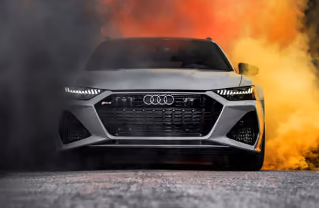 WXGA_1280 обои Audi RS 6 (1280x800): Audi RS 6, спорткар, дым, универсал