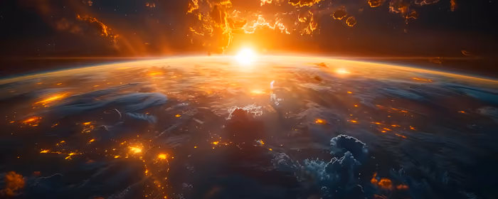 5K2K UltraWide 21:9 обои (5120x2160): солнце, Земля, орбита, планета