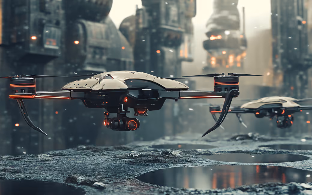 Military quadrocopters — desktop and phone wallpaper, free download