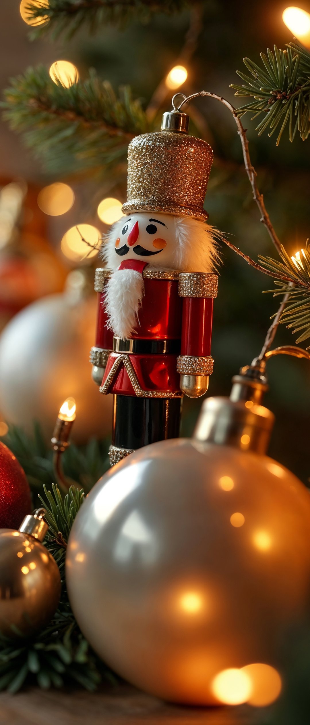 Soldier for the Christmas tree - Wallpapers for Samsung Galaxy Z Flip7, Sony Xperia 5 II/5 III/5 V/10 IV/10 V, Xiaomi Mix Fold 3 in 1080x2520 resolution