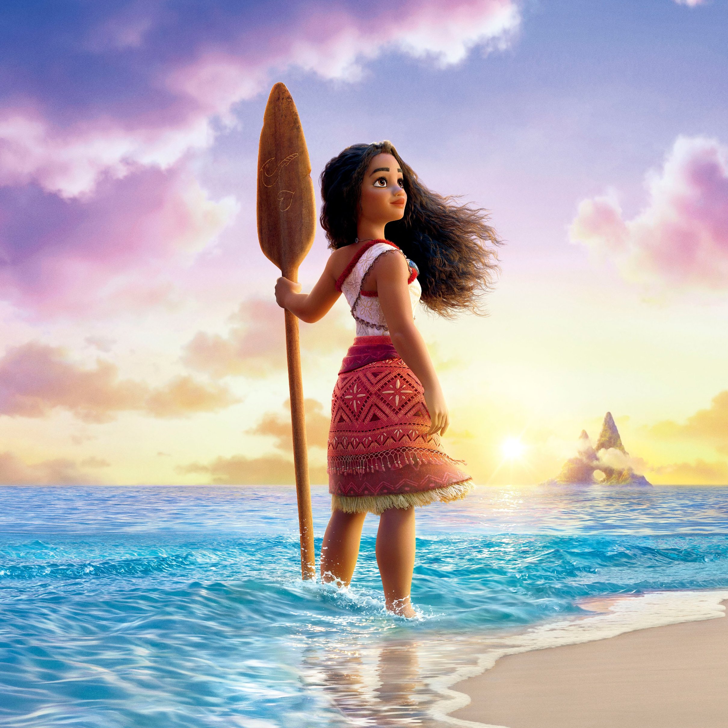 Moana on ocean shore - Wallpapers for iPad Pro 11″ 2024 in 2420x2420 resolution