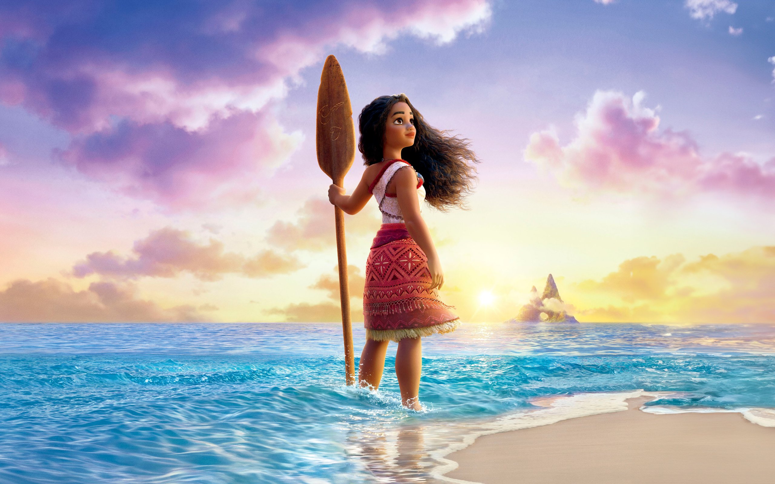 Moana on ocean shore - WQXGA and for Apple MacBook Air 13 wallpapers in 2560x1600 resolution