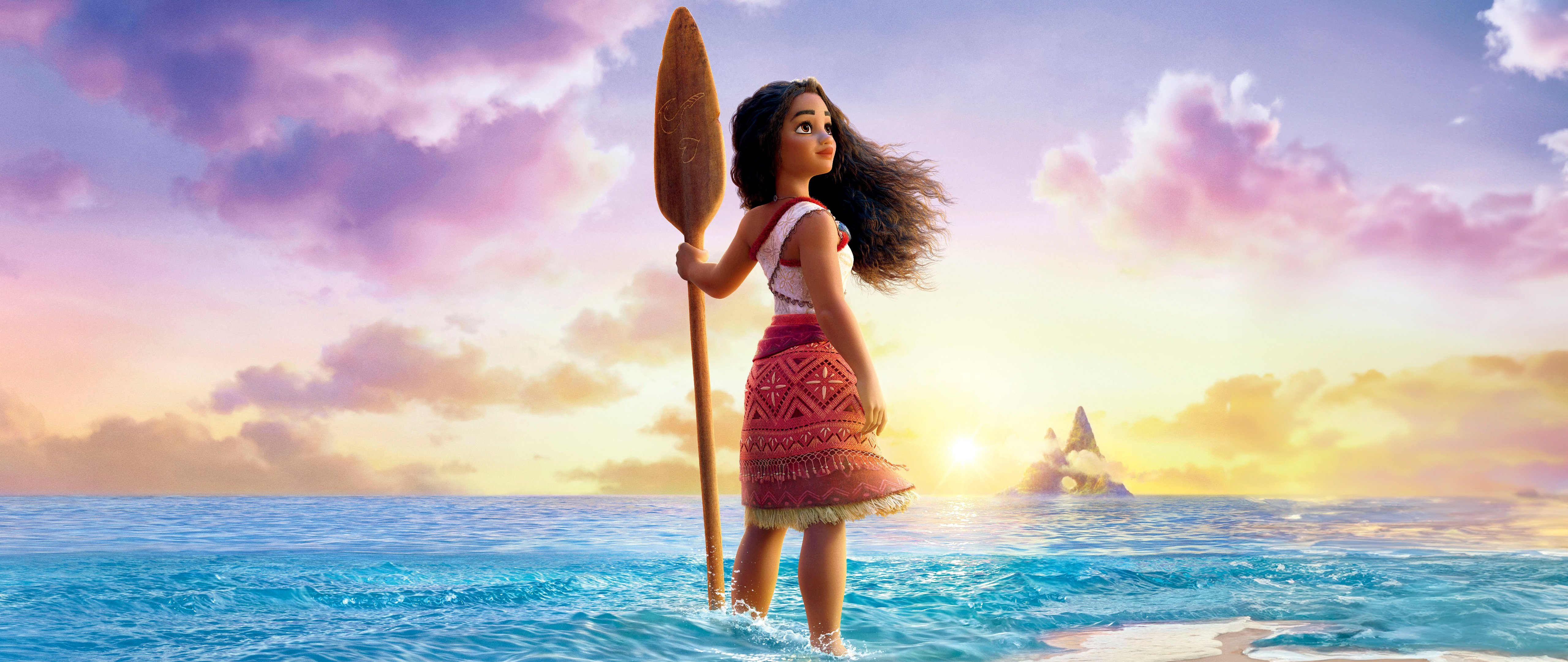 Moana on ocean shore - 5K2K UltraWide 21:9 wallpapers in 5120x2160 resolution