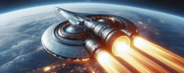 UltraWide 32:9 обои (3840x1080): космический корабль, Земля, орбита, планета