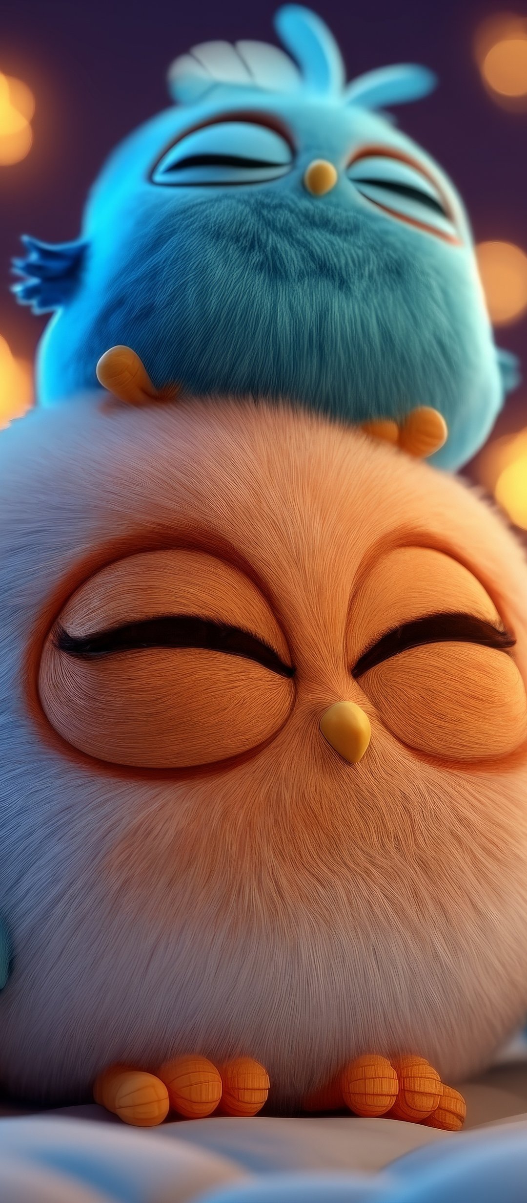 Cute fantasy owls resting close - Wallpapers for TECNO/Infinix in 1080x2460 resolution