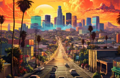 Cities wallpapers: USA, Los Angeles, California, skyline