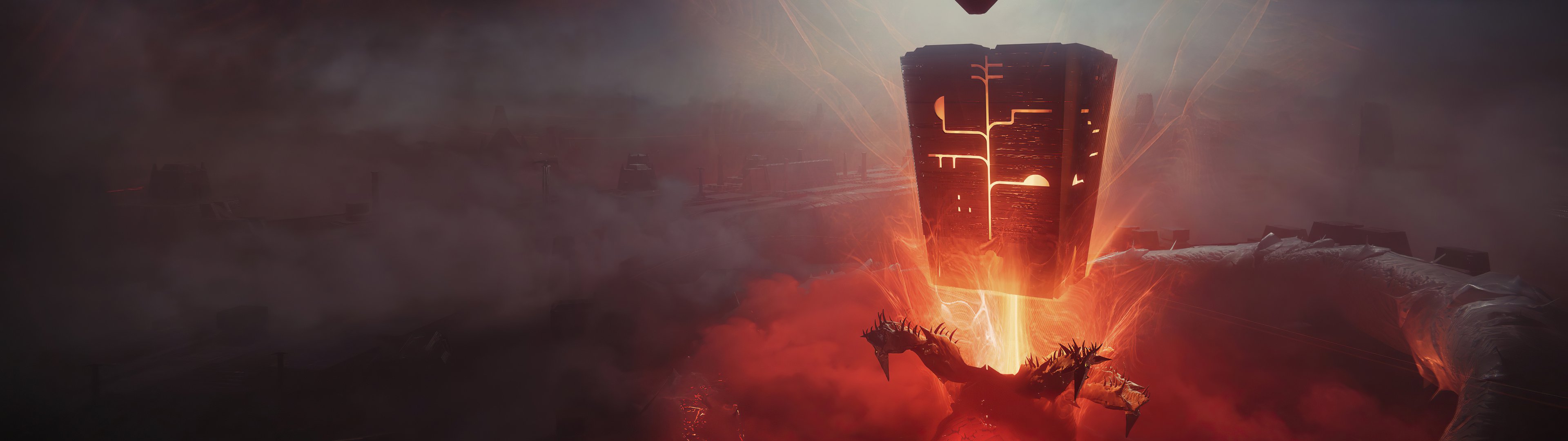 Дракон из Destiny 2 - UltraWide 32:9 обои в разрешении 3840x1080